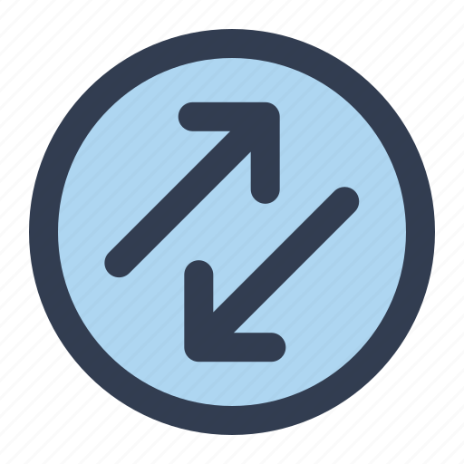 Diagonal, arrows, direction, arrow, navigation icon - Download on Iconfinder