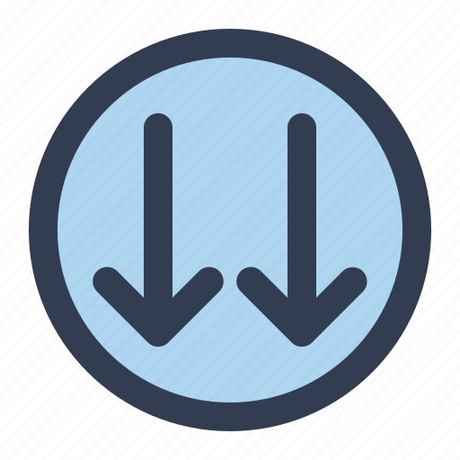 Down, arrows, arrow, direction, navigation icon - Download on Iconfinder
