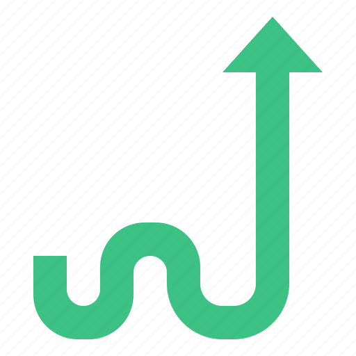 Curved, up, arrow, turn, growth icon - Download on Iconfinder