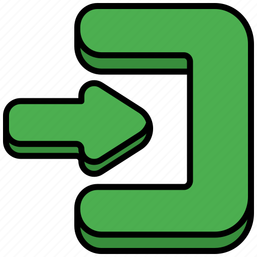 Log, in, access, arrow, arrows, direction, ui icon - Download on Iconfinder