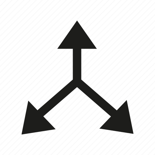 Arrow, conjunction, crossroad, cursor, direction icon - Download on Iconfinder