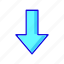 arrow, arrows, direction, down, download, move, navigation 