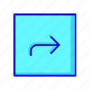 arrow, arrows, forward, navigation, next, right, square