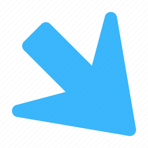 Arrow, directional arrow, down right arrow, indicator, navigational icon - Download on Iconfinder