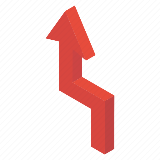 Arrow sign, arrow symbol, bend arrow, pointing arrow, upward arrow icon - Download on Iconfinder