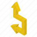 direction symbol, directional arrows, navigation, road arrow, two way arrow