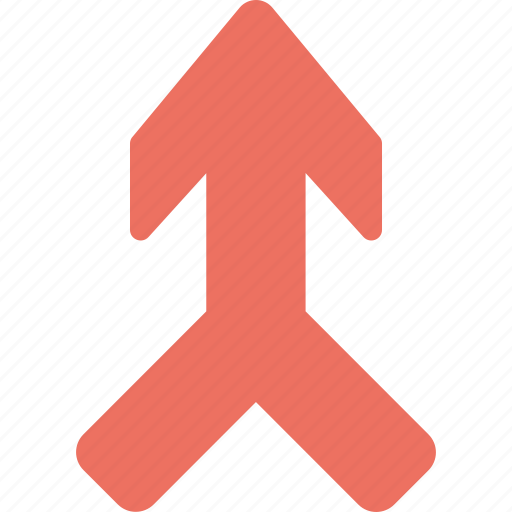 Directional arrow, merging traffic sign, road indication, road sign, traffic sign icon - Download on Iconfinder