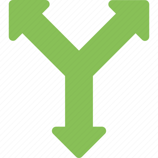 Intersection road, road sign, traffic sign, y intersection sign, y junction icon - Download on Iconfinder