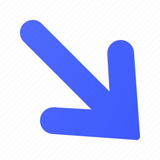 Arrow, down, right, thick icon - Download on Iconfinder