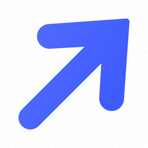Arrow, right, thick, up icon - Download on Iconfinder