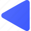 arrow, left, triangular 
