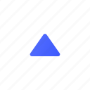 arrow, small, triangular, up 