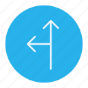 25t, arrow, direction, junction, sign