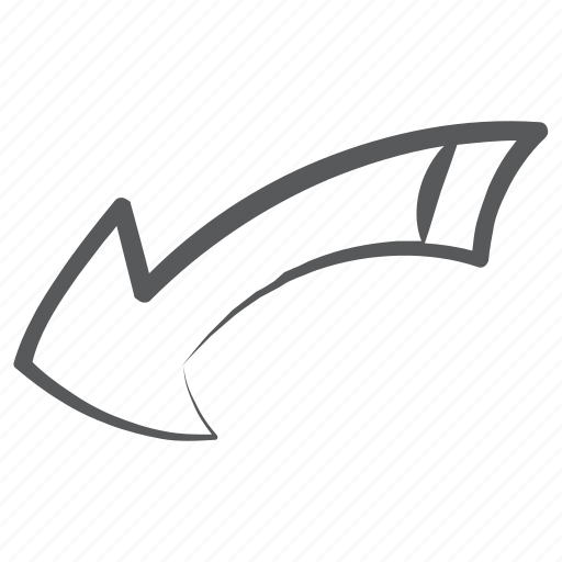Arrowhead, curve arrow, indication arrow, left bend, return icon - Download on Iconfinder