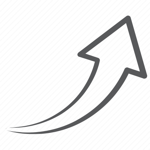 Arrowhead, curved up arrow, data send, direction arrow, upload arrow, upward arrow icon - Download on Iconfinder