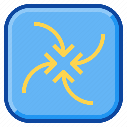 Arrow, center, direction, middle, point, spin, whirl icon - Download on Iconfinder