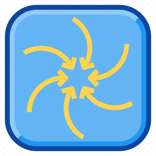 Arrow, center, direction, middle, point, whirl, whirlpool icon - Download on Iconfinder