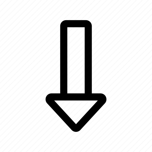 Arrow, black, direction, down, sign, web, website icon - Download on Iconfinder