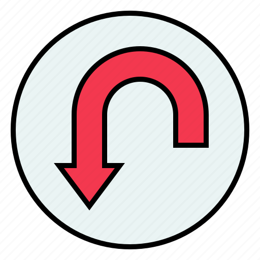 Direction, down, u, left, turn, arrow icon - Download on Iconfinder