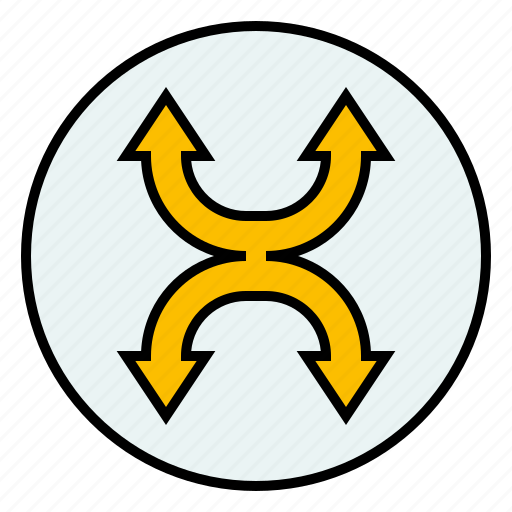 Direction, turn, junction, arrow, cross icon - Download on Iconfinder