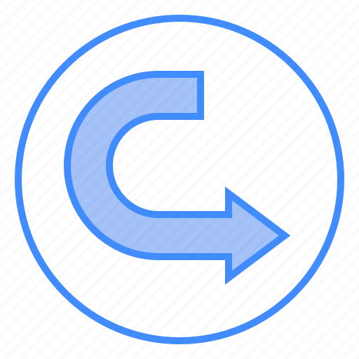 Sign, down, turn, right, u, arrow icon - Download on Iconfinder
