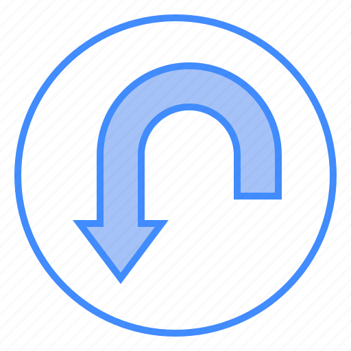 Left, down, turn, direction, u, arrow icon - Download on Iconfinder