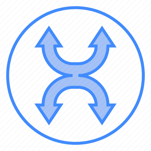 Junction, cross, arrow, turn, direction icon - Download on Iconfinder
