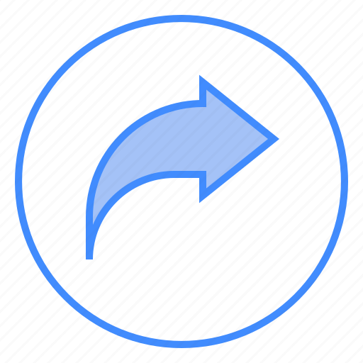 Share, arrow, forward, curved, right icon - Download on Iconfinder