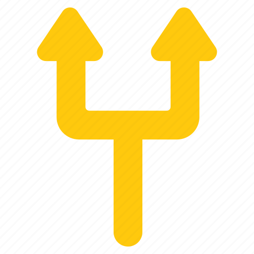 Y intersection, indicator arrows, 3 way intersection, arrows, directional arrows icon - Download on Iconfinder