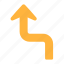 arrow, indicator, directional, ascending 