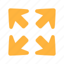 arrow, indicator, directional, enlarge