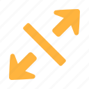 arrow, indicator, directional, enlarge