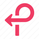 arrow, indicator, directional, loop