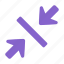 arrow, indicator, directional, shrink 