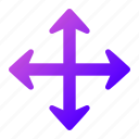 arrow, indicator, directional, move