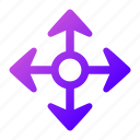 arrow, indicator, directional, move