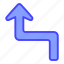 arrow, indicator, directional, ascending 