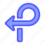 arrow, indicator, directional, loop 