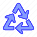 arrow, indicator, directional, recycle