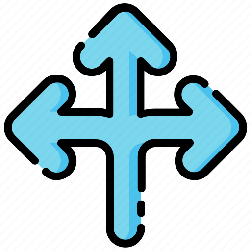 Multiple, split, arrow, direction, way, sign icon - Download on Iconfinder