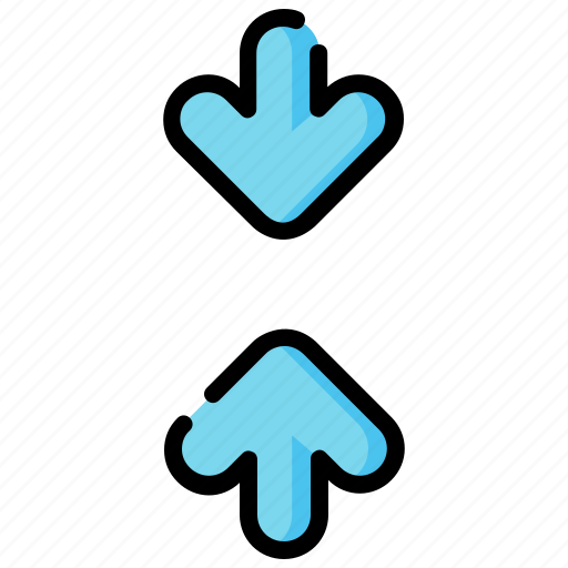 Vertical, contract, arrow, direction, way, sign icon - Download on Iconfinder