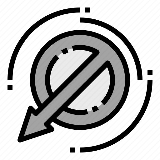 Decline, arrow, direction, decrease, strategy icon - Download on Iconfinder
