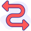 wavy, arrow, curved, direction, move, flow 