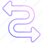 wavy, arrow, curved, direction, move, flow 