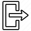 exit, navigation, arrow, sign, minimalist, clickable, user friendly, digital