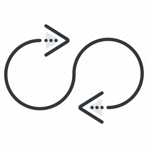 Arrow, arrows, infinity, line, loop icon - Download on Iconfinder