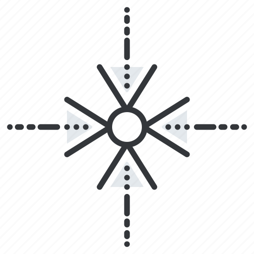 Arrow, arrows, circle, line, minimize icon - Download on Iconfinder