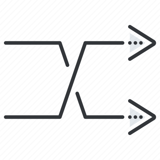 Arrow, arrows, line, media, multimedia, shuffle icon - Download on Iconfinder