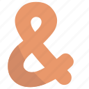 ampersand, sign, letters