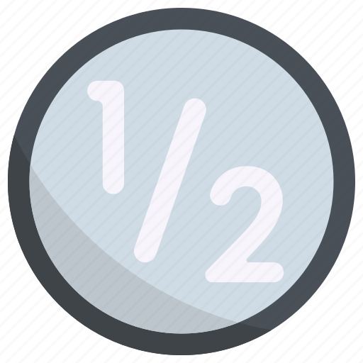 Half, numberic, number, sign icon - Download on Iconfinder